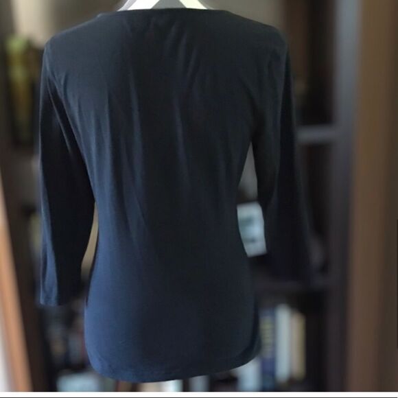 Soft Surroundings XS Black Wrap Top - Picture 7 of 7